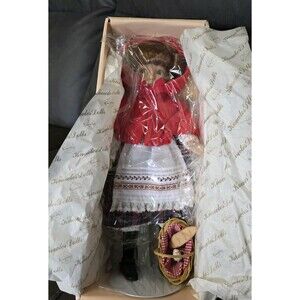 Little Red Riding Hood Porcelain Doll Collectible Edwin Knowles New Vintage